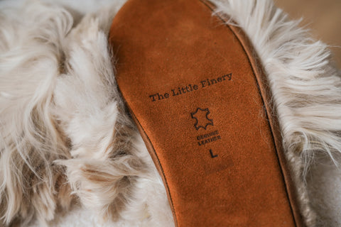 NEW The Little Finery Alpaca Suri Slides™ in Honey