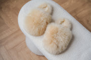 The Little Finery Alpaca Slippers ™ in Buffy Beige