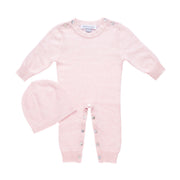 Cashmere Baby Onesie in Softly Pink