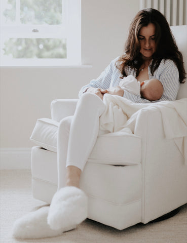 The Little Finery Alpaca Slippers ™ in Vanilla White