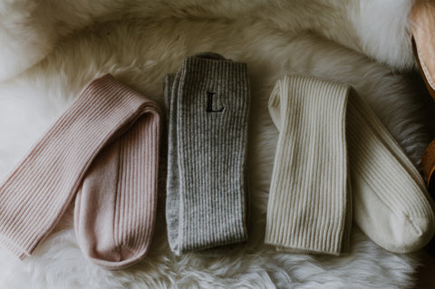 Personalised Cashmere Bed Socks