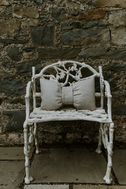 Irish Linen Couture Bow Cushion